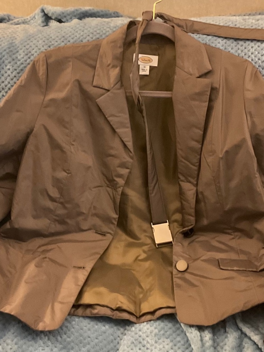 Grey belted Talbots jacket